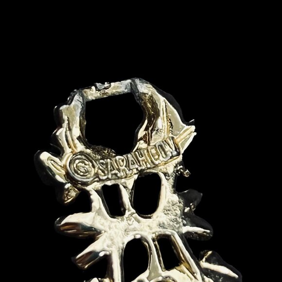 Sarah Coventry Silver And Gold Tone Leaf Bracelet & Clip On Earrings Set (5208) - Picture 14 of 14